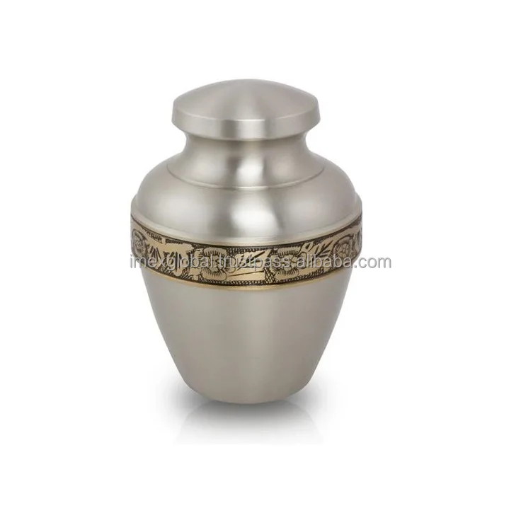 Customized Stainless Steel Cats Box Logo Pet Caskets With Haul Design Adult Cremation Urn antique cremation urn