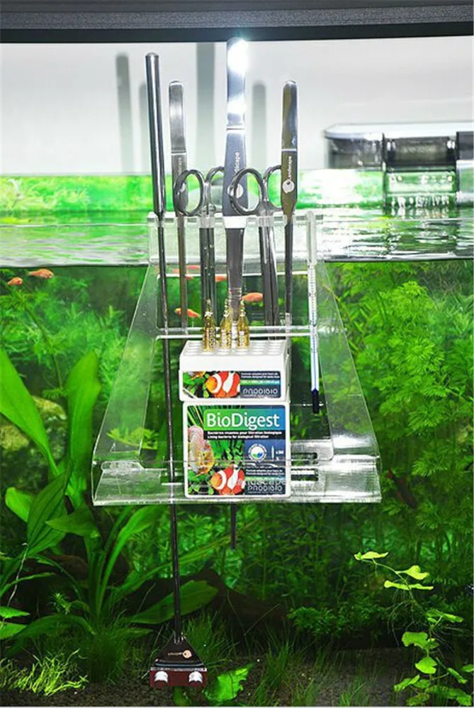 Aquarium landscaping acrylic garden plant tank maintenance tool holder