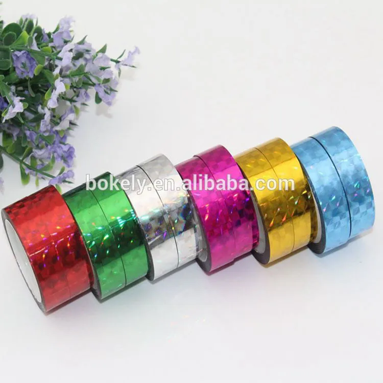 Colourful Bopp adhesive holographic decorative tape
