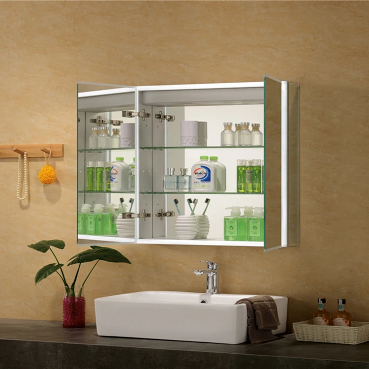 Cabinet Mirror Led Mirror Cabinet Bathroom Vanity Lighted Storage Smart Medicine Led Mirror Cabinet