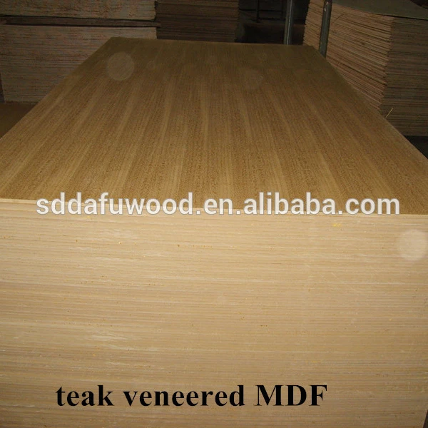 teak veneer MDF / natural teak veneer faced MDF