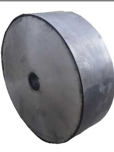 Rubber type bearing with lead plug for bridge
