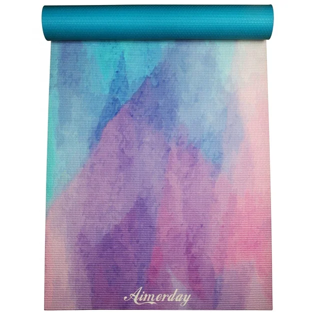 
Durable eco friendly printed yoga mat manufacturer multi-functional yoga pilates type pvc exercise mat 
