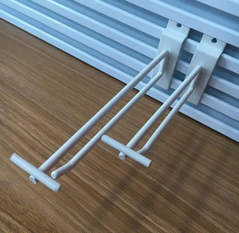 wholesale high quality metal chrome supermarket display peg board hook slat wall hook