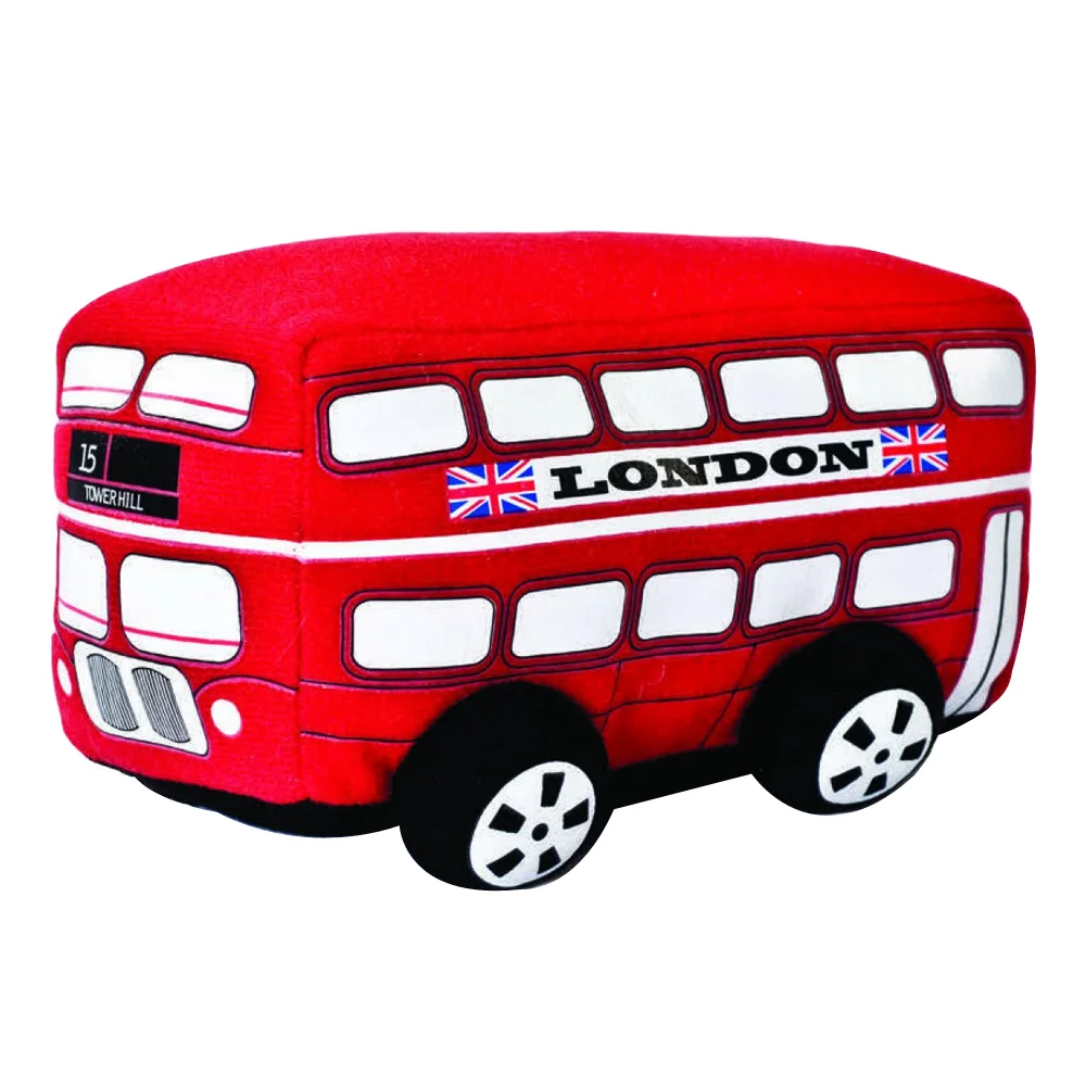 Custom soft stuffed london bus toy plush toy bus