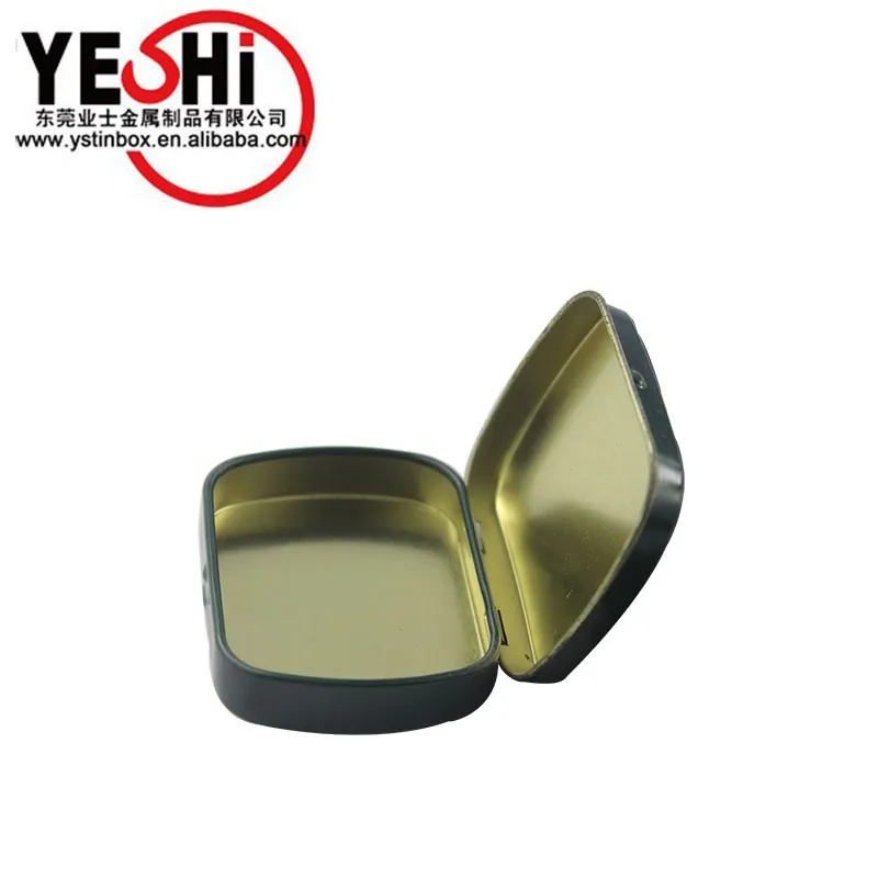 
Food grade Metal Material Chewing Gum mint tin boxes hinged with private label 