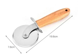 Премиум-класса с бамбуковой ручкой нож для пиццы колесо SW-BA36B