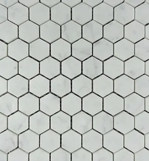 
italy marble carrara white companies 25mm hexagon mosaic tile 