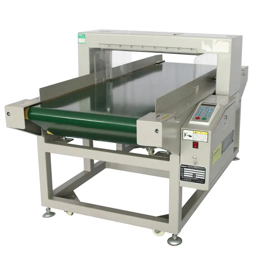 
Touch screen conveyor belt needle detector for garment and textile 