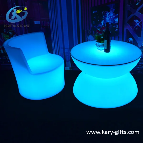 Led пластиковый стол пульт дистанционного управления Белый журнальный столик