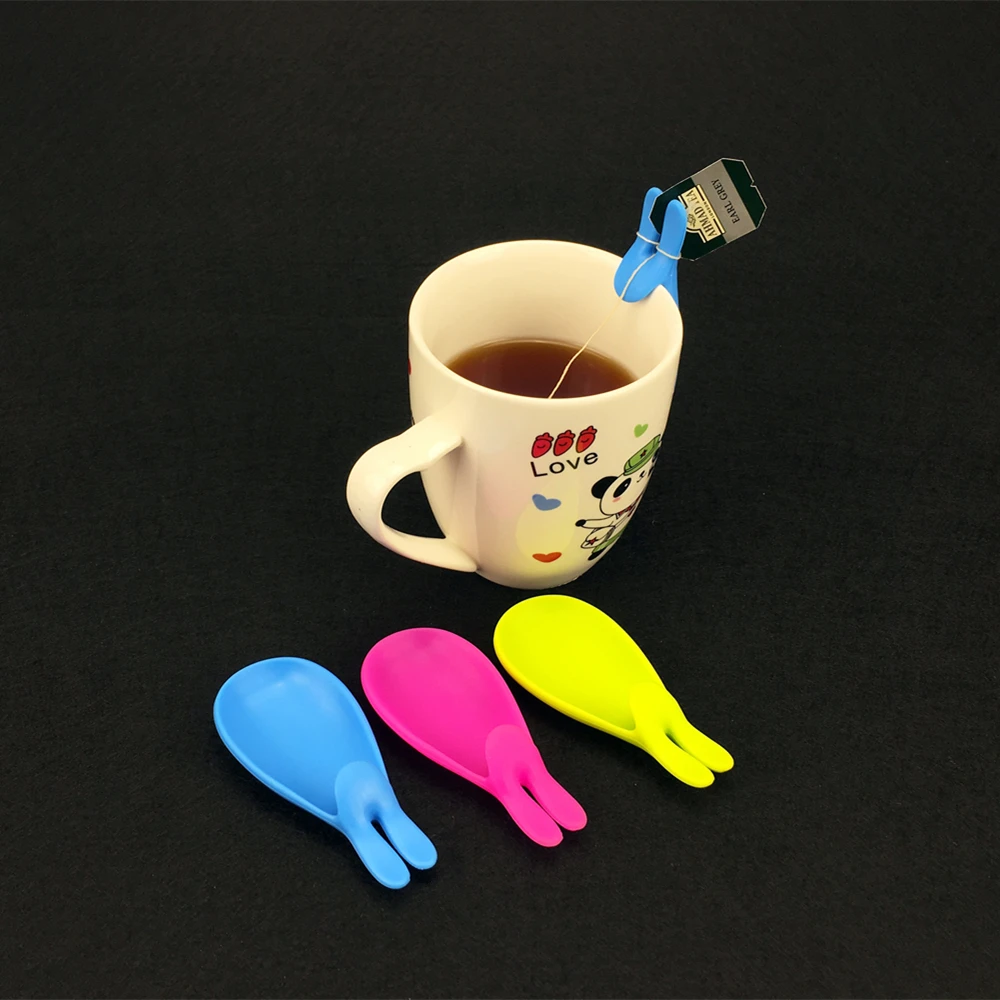 Силиконовый держатель чайного пакета для кролика с милым животным