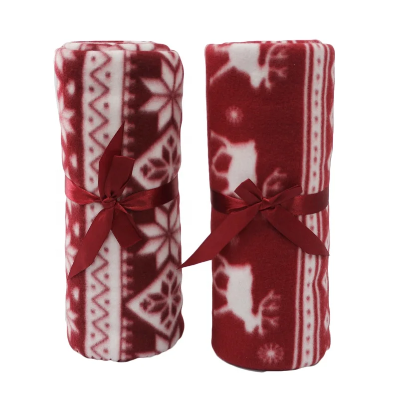Christmas polar fleece blanket for gift