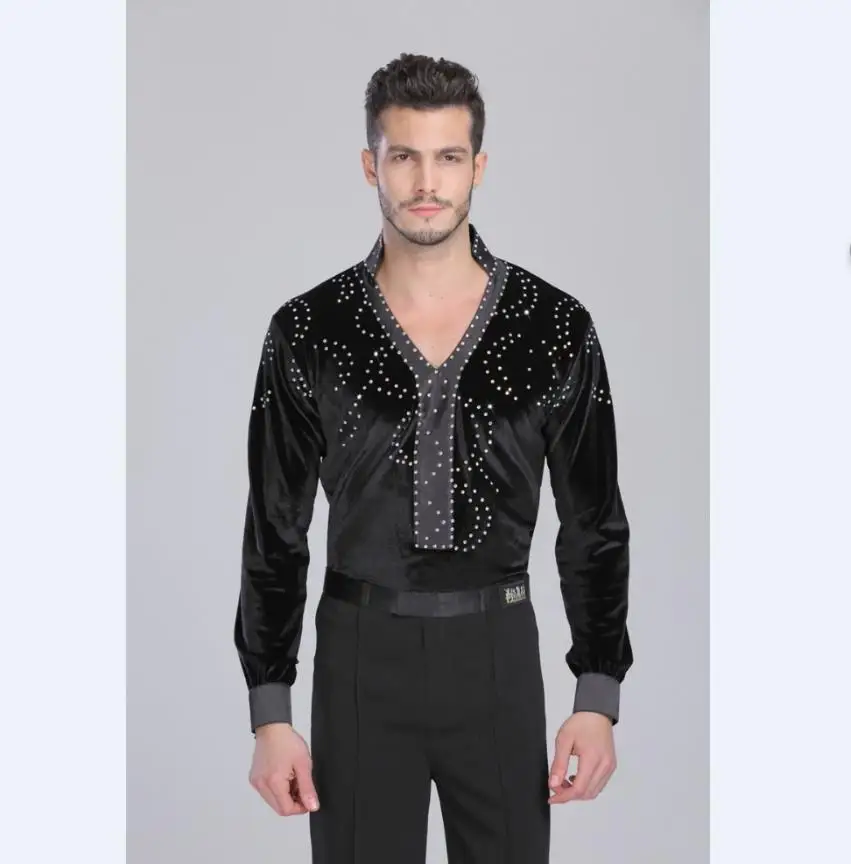 K000198 Octavia мужские бархатные блестящие украшения для латиноамериканских джазовых танцев