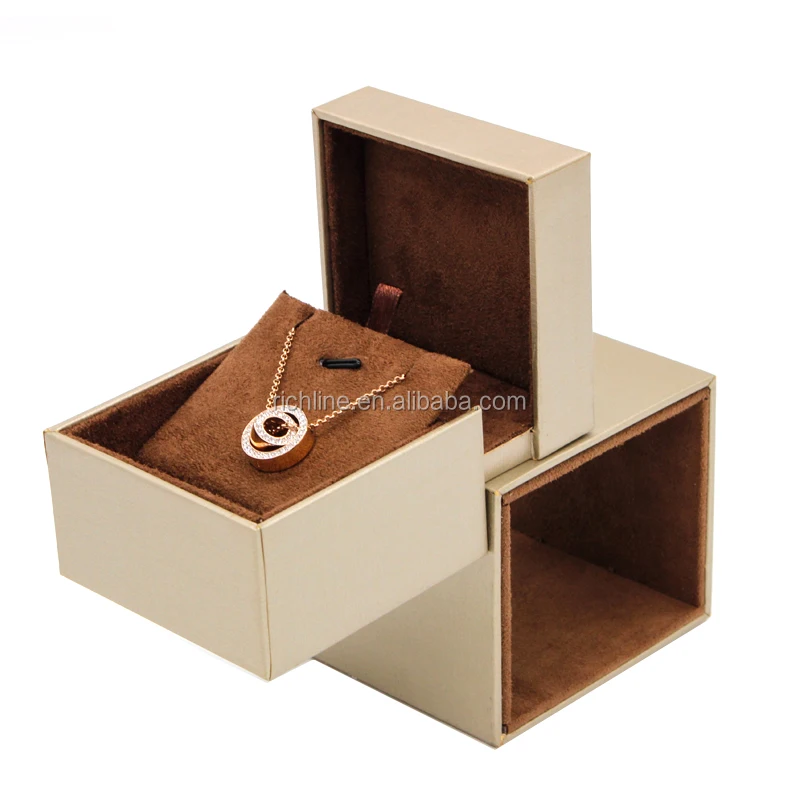 Richpack Luxury Custom High End Custom Wedding Ring Packaging Plastic Hinged Jewelry Box