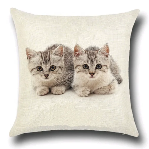 Home Decor Sofa Cushion Printed Cat Pattern Pillow Seat Square Cushion