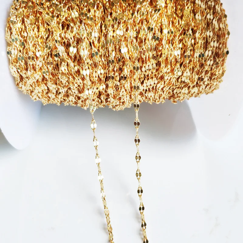 NANA high quality 24k italian gold filled chain, special design gold chain 2mm size