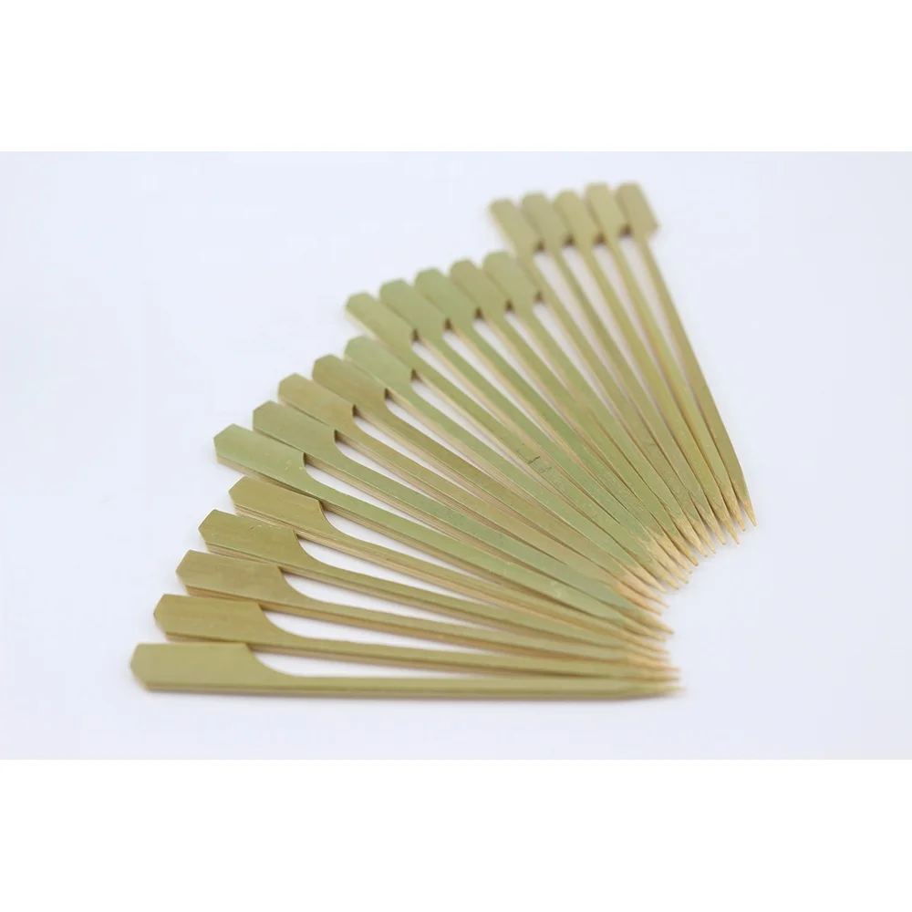 Purely natural bamboo barbecue  grill tools flat wooden bbq sticks skewers