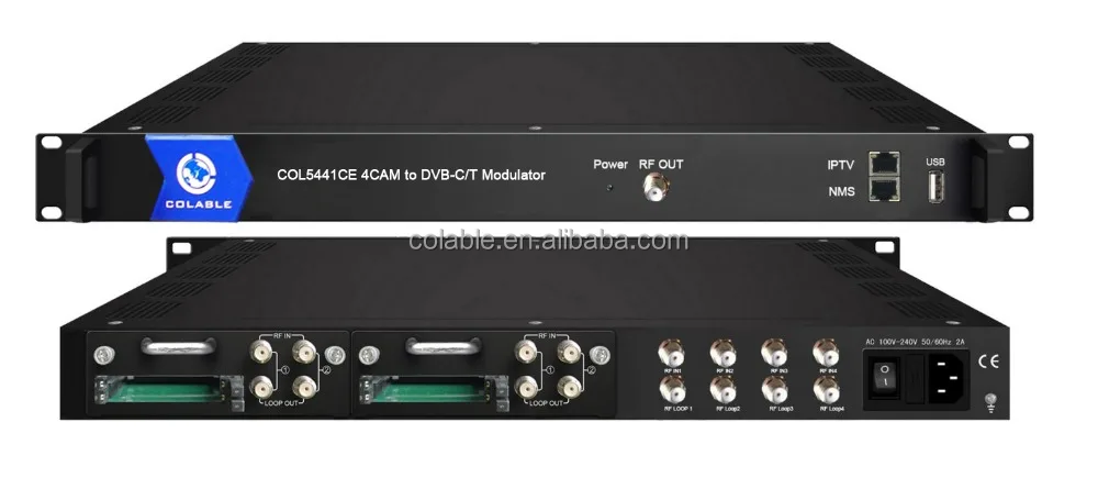 IRD 8* DVB-S/S2 to DVB-T transmodulator supporting CAM/CI card COL5441CE