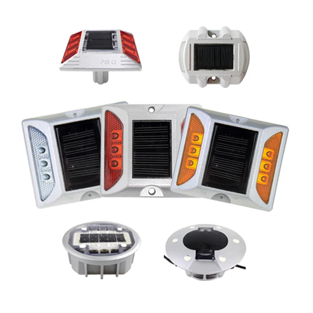 Aluminium cat eye led lights circuit epoxy glue indicator light reflective traffic solar road stud