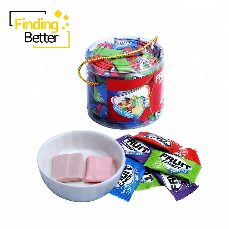 
Halal Chewy Candy Grape/Strawberry/Apple/Blueberry Chewing Fruit Toffee Soft Candy 