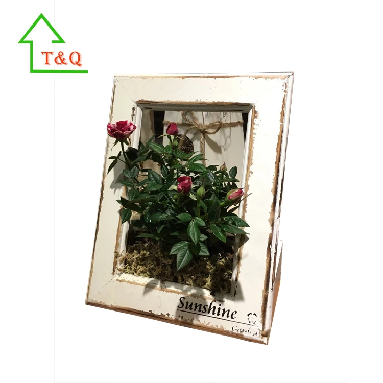 Custom succulent wooden box planter decorative wood pots