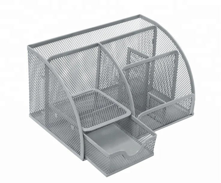 Настольный органайзер из металлической сетки, органайзер для офисных принадлежностей