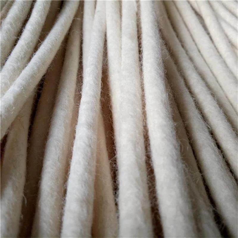high quality organic white wool felt seal cord