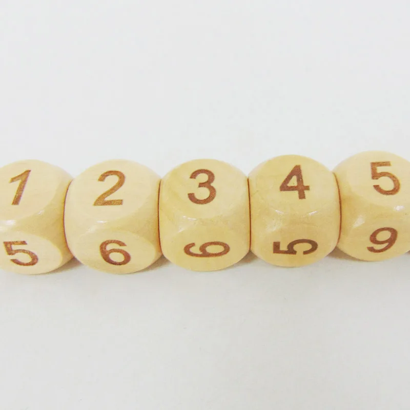 wholesale Laser engraved custom wood dice for games or crafts