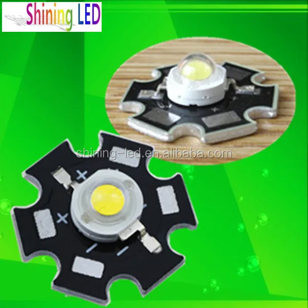 Alibaba Briddgelux chip 3000K 4000K 5500K 6500K 10000K-15000K 3W High Power LED with Star PCB Heatsink base