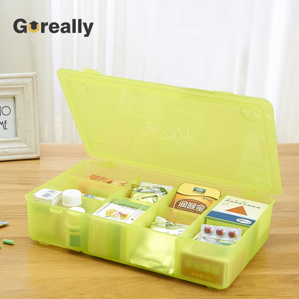 Plastic partitioned mini small compartment storage container with divided