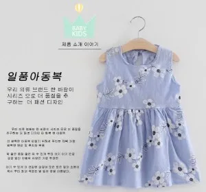 Hot selling summer girl dress kids lovely clothes children sleeveless dresses kids party birthday clothing