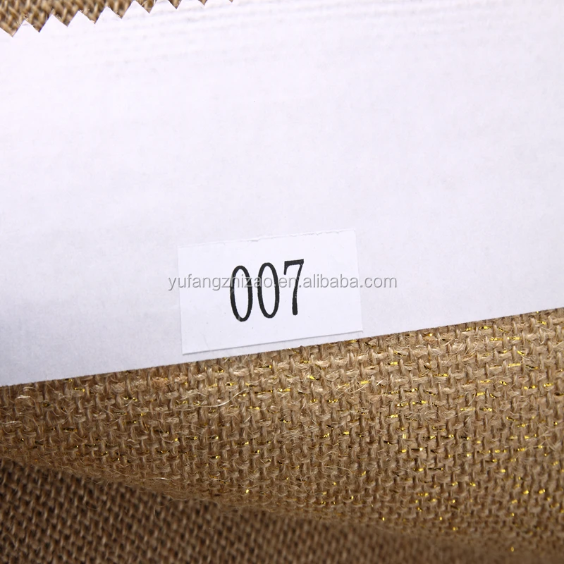 Экологически чистая 50*60 конопляная ткань джутовая Hessian с золотой