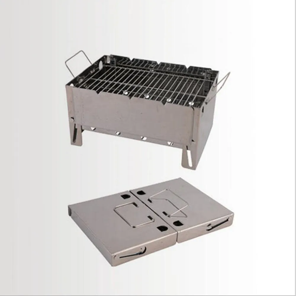 Camping Equipment China Portable Charcoal bbq Grill Stove Stainless Steel Envelope bbq Grill For Camping and BBQ
