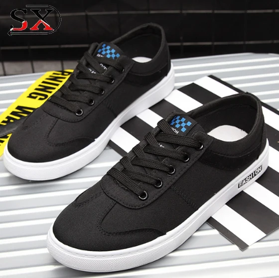 All Match White Casual Shoes For Men Latest Hot Selling Cool Men Canvas Flat Shoes 2018