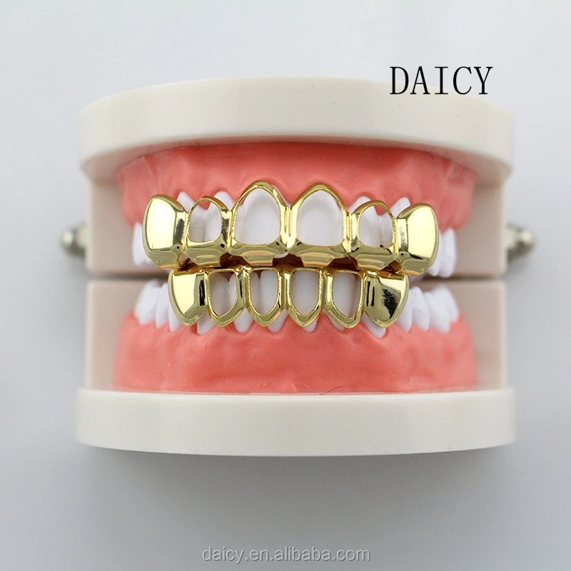 DAICY jewelry factory hot hip hop gold mens bling bling latest hollow teeth grillz