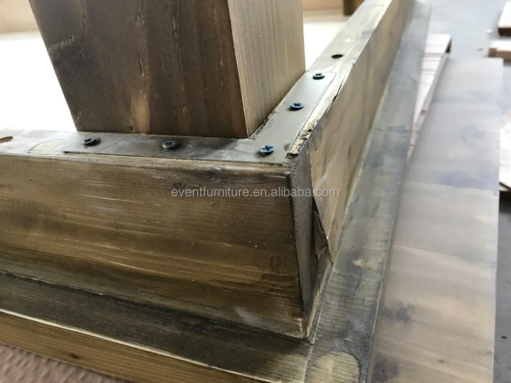 Hard solid wood dining farm table chair