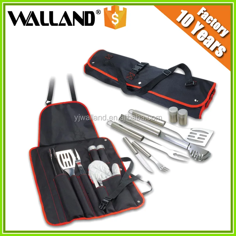 China Factory Cheap Promotion BBq Tool Set Grilling Accessories Barbecue Kit with Carrying Box