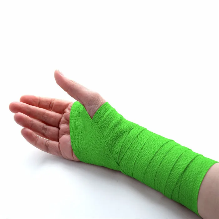 
Nonwoven Self Adhesive Colored Vet Wrap Pet Care Sports Elastic Cohesive Bandage 
