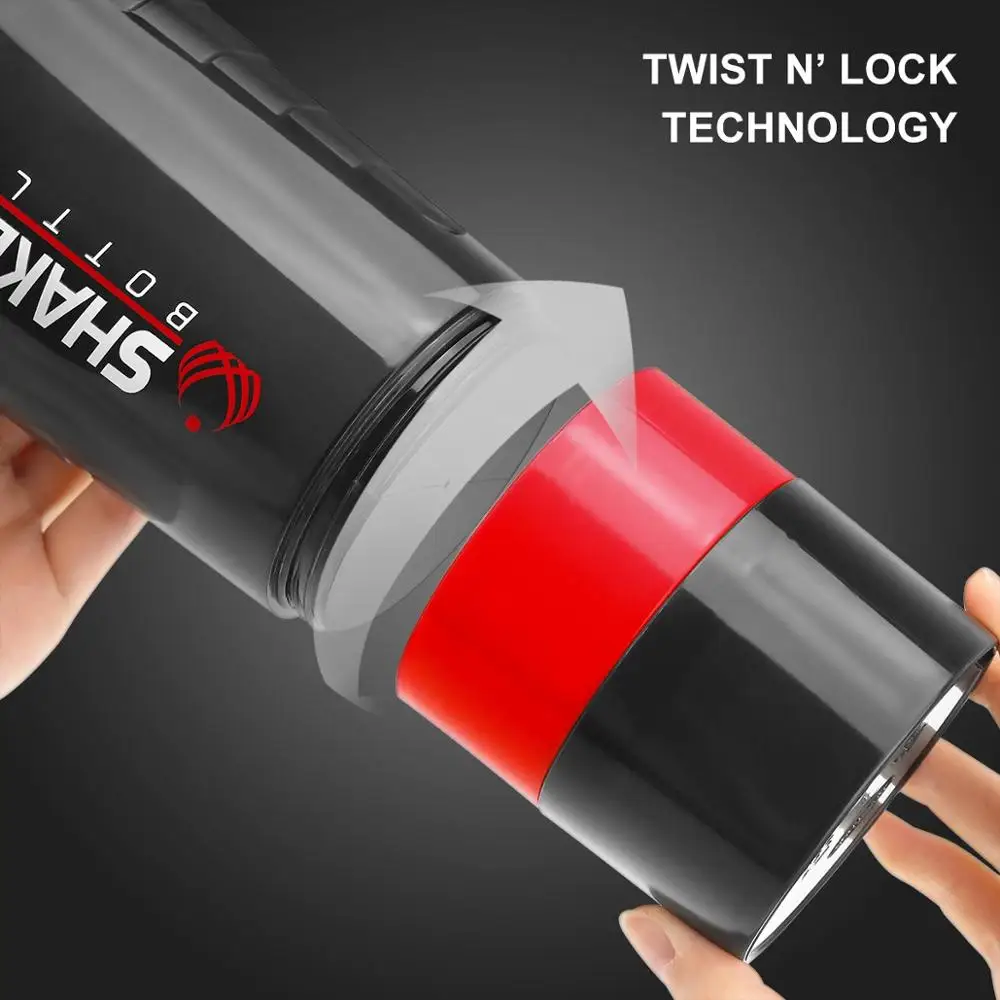 Cheap Price 500ml Colorful Gym Sports Plastic Protein Shaker Bottle with Custom Logo