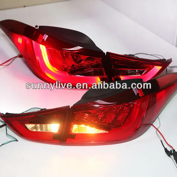 Elantra светодиодные задние лампы для hyundai 2011-13 год bmw стиль красного и белого цвета yzv1