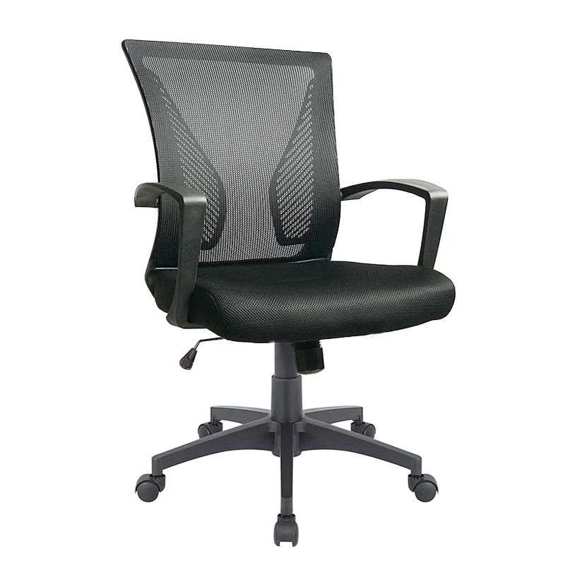 
Modern Mid Back Swivel Lumbar Support Computer Task Mesh Chair 