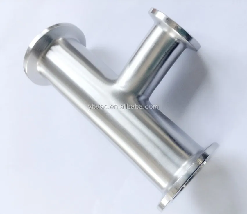 KF reducing tees with vacuum flange KF40 SS304