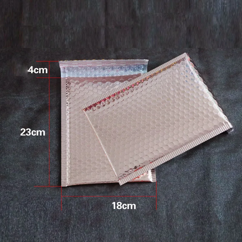 
Wholesale shiny metallic rose gold bubble mailer for bra 