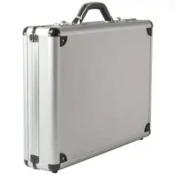 Aluminum Attache Case Padded Laptop Briefcase Combo Lock Hard Sided
