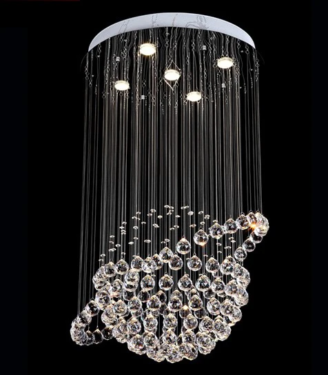 
earth round modern crystal ceiling lamp 