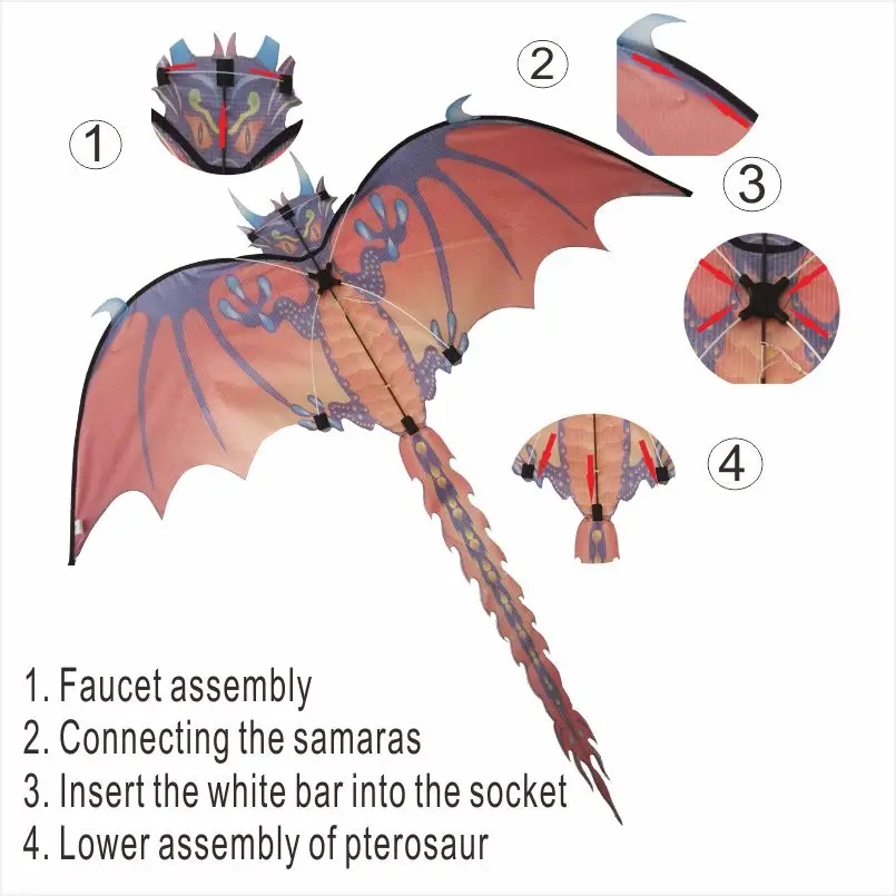 
Beautiful flying 3D dinosaur kite 