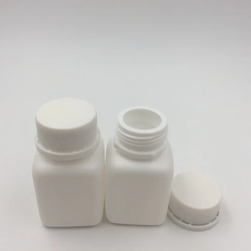 30ml HDPE Plastic pocket white square medicine bottle/container with tamper proof cap, pill bottle for medicine Pill Pharmacial