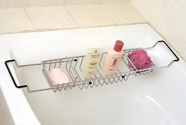 
Bath Caddy Bathtub overback Rack Extension Fit Over Baths Deluxe Chrome 