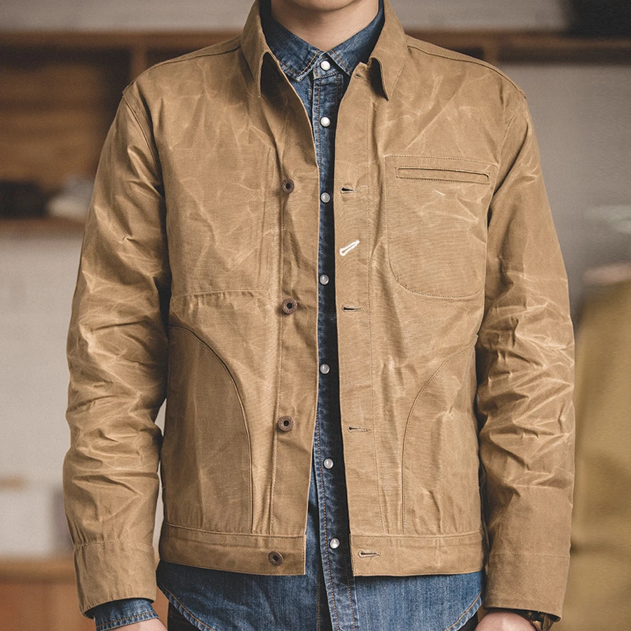 
High Quality Waterproof Wax Canvas Jacket For Man 