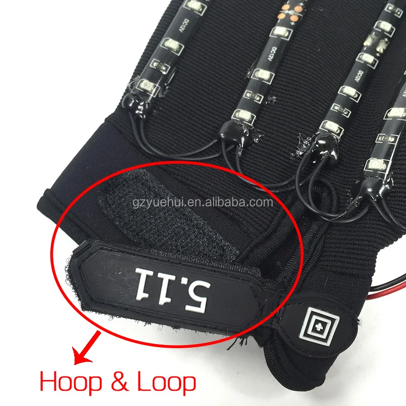 Newstyle 6 Color Party Diy Decorative Led Gloves Holiday Lights EL Fluorescent Halloween Gloves for Glow In Dark Party Supplies